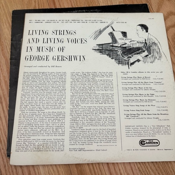 Vintage Record LP Bundle Lot Roger Williams My Fair Lady and Gigi Roger Williams - Picture 14 of 15